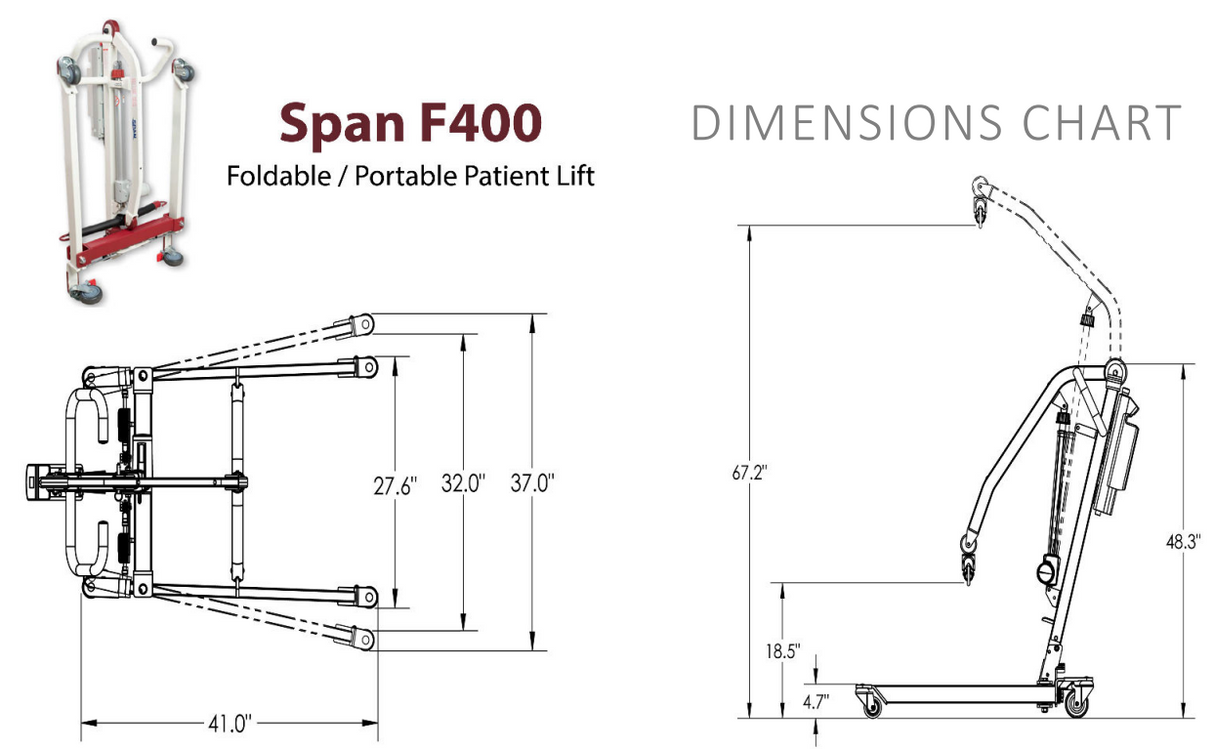 Lève-personne pliable/portable F400 