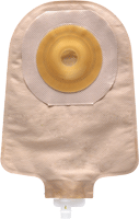 Bolsa de urostomía de una pieza Premier, abertura de estoma precortada de 5/8" (16 mm), beige de 9" (23 cm) - Caja de 5