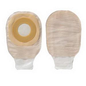 Poche drainable monobloc Premier, ouverture de stomie prédécoupée 1" (25 mm), beige 9" (23 cm), fermeture à pince - boîte de 10