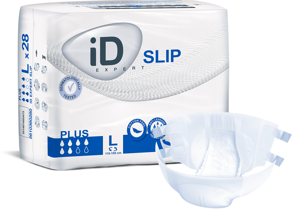 Cs/4 (28/Pkg) Id Slip Plus Large, (45"-61"), absorption 2350 ml.