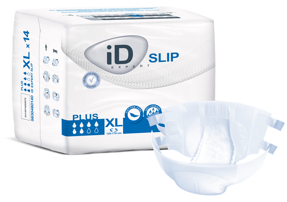 Cs/4 (14/Pkg) Id Slip Plus X- Large, (47"-67"), 3200Ml Absorbency.