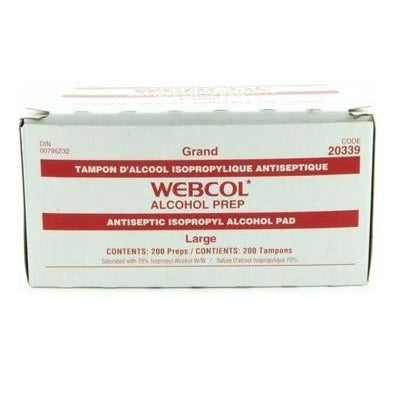Alcohol Prep Webcol Large 2 Ply - BeHope