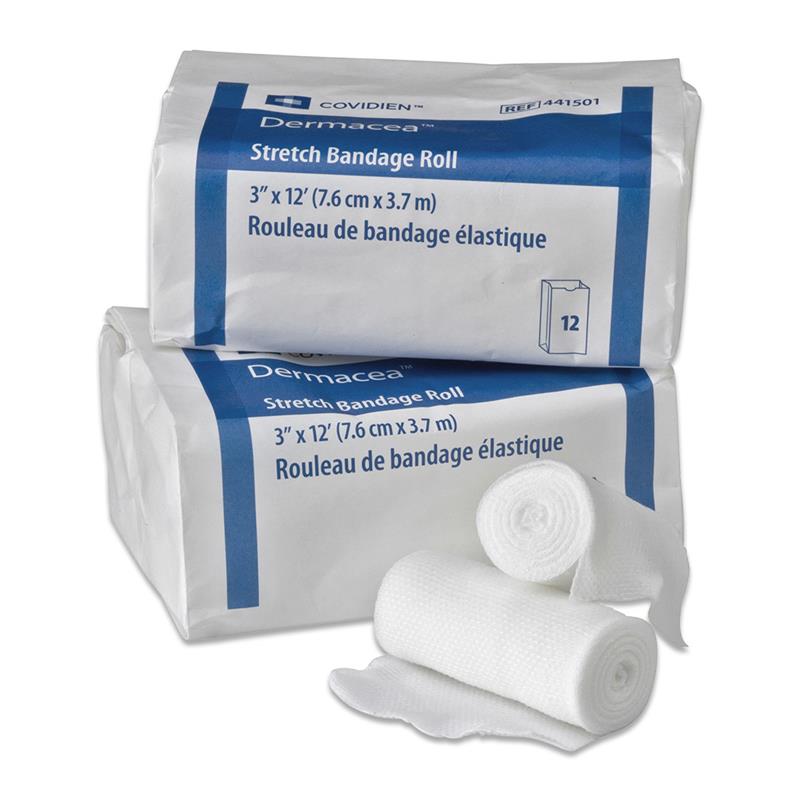 Bg/12  Dermacea Non Sterile Stretch Bandage 3" X 4 1/10 Yrds.