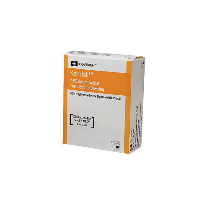 Pansement en mousse antimicrobienne Bx/10 Amd, 3,5 po x 3 po