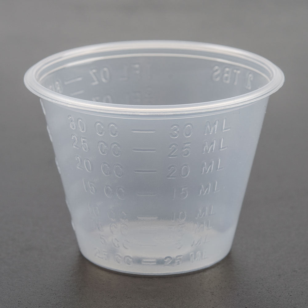 Vasos graduados para medicamentos Cs/5000, translúcidos, de plástico, 1 oz