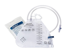 Ea/1 Sac de drainage urinaire 2000 ml avec valve anti-flux sans latex.