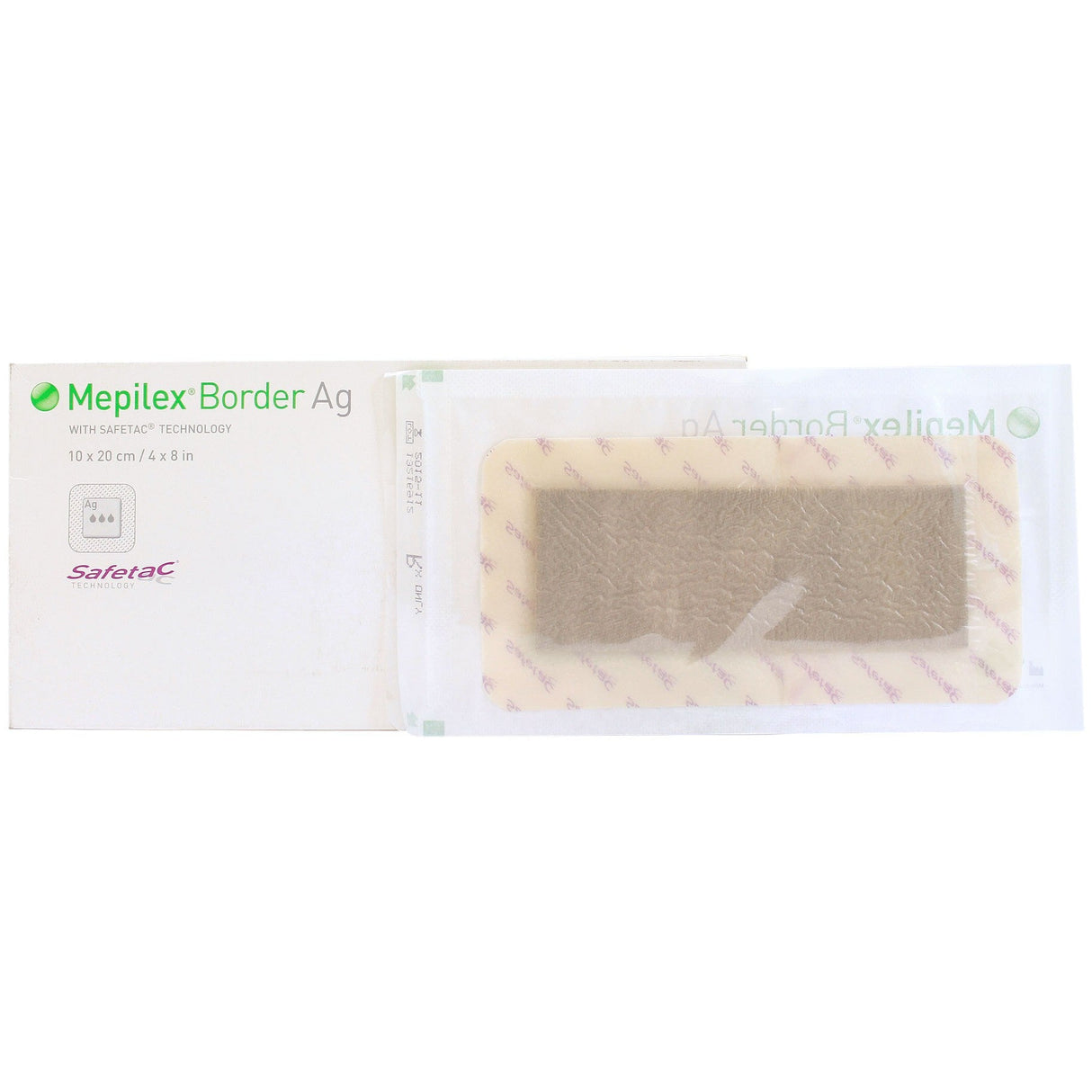 Apósito de espuma absorbente autoadhesivo postoperatorio Mepilex Border de 10 cm x 20 cm con innovación Safetac y Flex