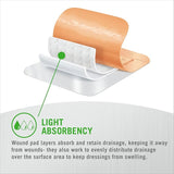 Caja de 10 mepilex borde flexible 10x10 cm (4x4")