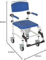 Aluminum Shower Commode Mobile Chair