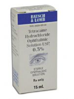 Paquet de 20 gouttes oculaires Minims de chlorhydrate de tétracaïne à 0,5 % 15 ml