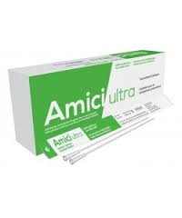 Catéteres intermitentes masculinos Amici Ultra Bx/100, tamaño 12Fr 16In