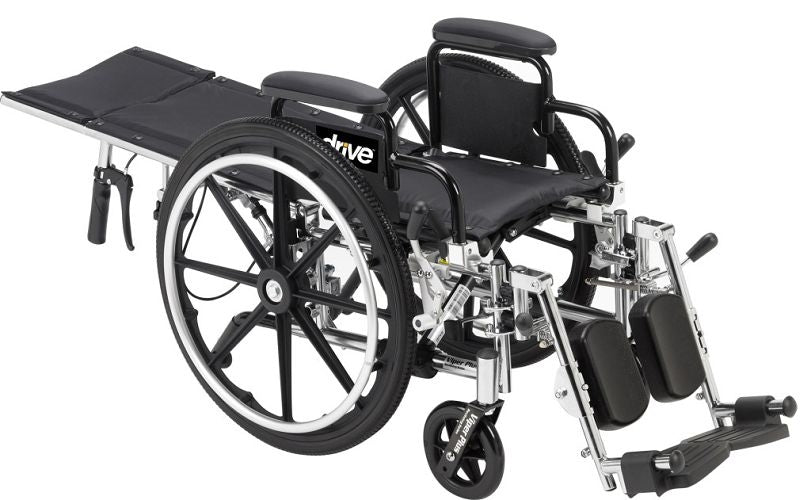 Viper Plus Gt Full Reclining Wheelchair, Detachable Full Arms, 16" Seat - BeHope