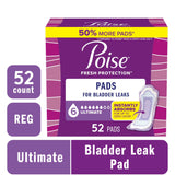 Poise Original Ultimate Regular Non-winged Pads - Pack Of 52 - Behope