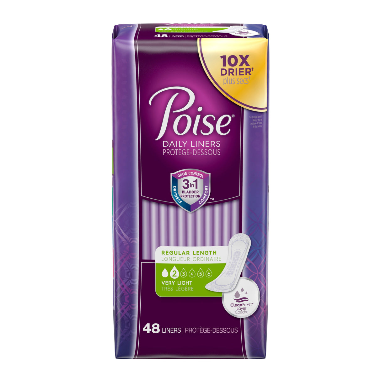 Poise Original Very Light Regular Liners Regular