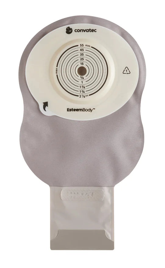 Esteem Body Drainable Pouch Durahesive Ostomy Wear Compatible with Accessories (Box of 10)