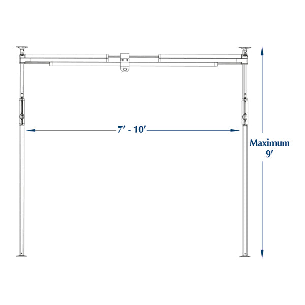 Pressure Fit 2-Post Free Standing Track System