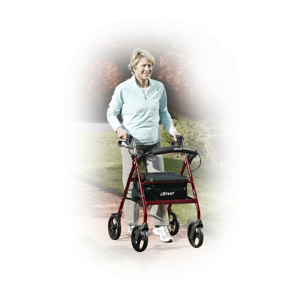Aluminum Rollator, 6" Casters - BeHope