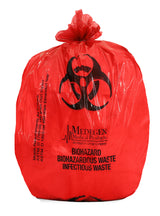 Bio-hazard Red Waste Bag 1.25 Mill 11" X 14.25" Case/200 Each - Behope