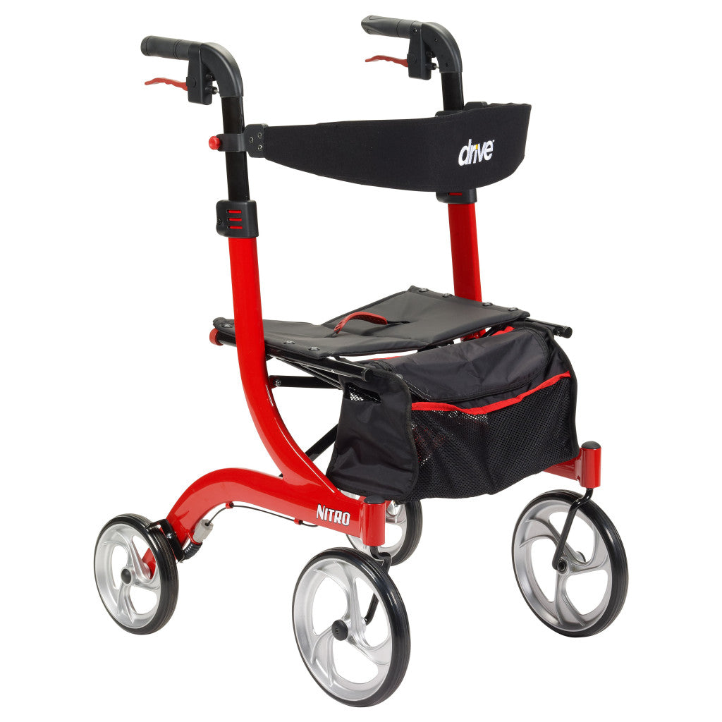 Nitro Aluminum Rollator, 10" Casters - BeHope