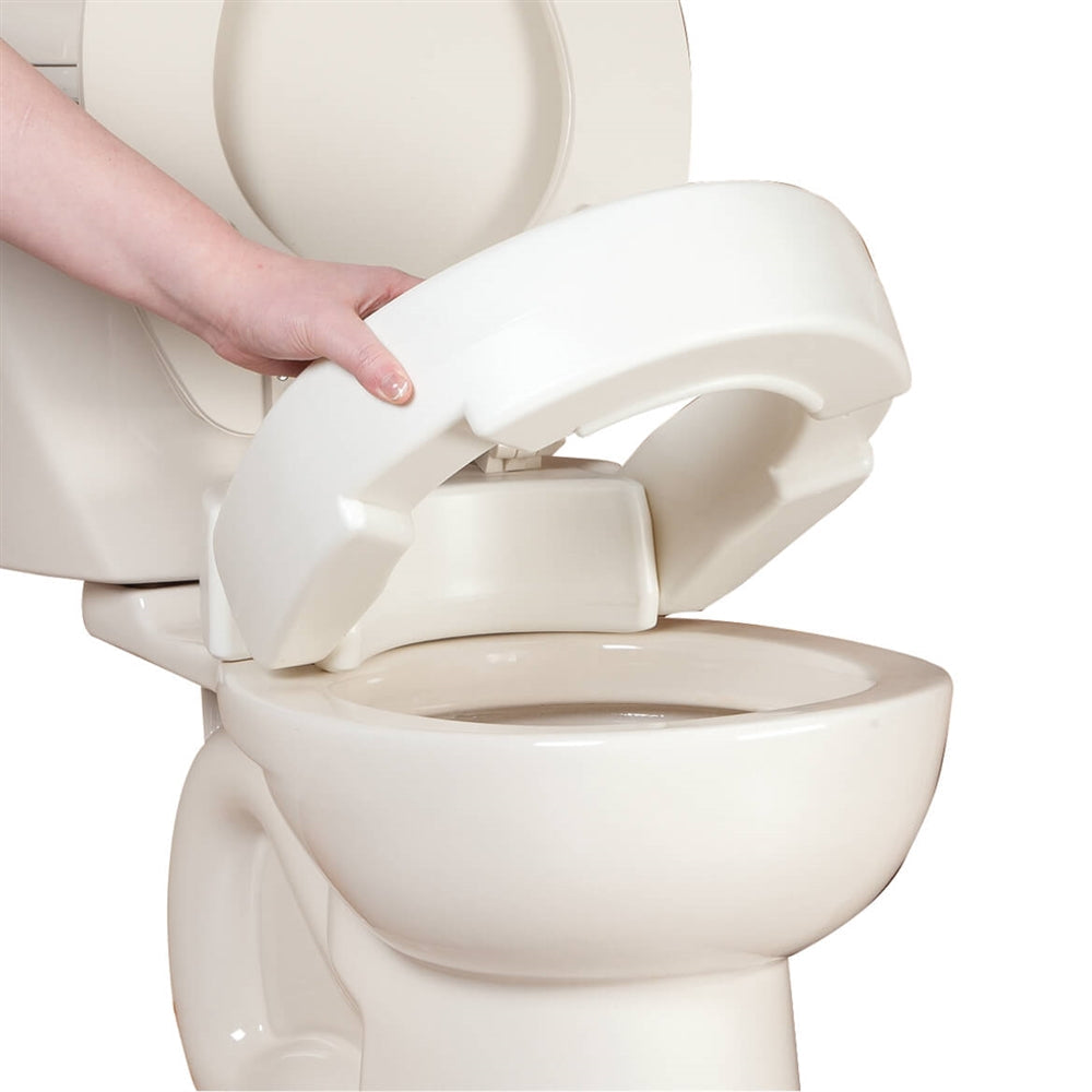 Hinged Toilet Seat Riser, Standard Seat - BeHope