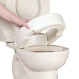 Hinged Toilet Seat Riser, Standard Seat - BeHope