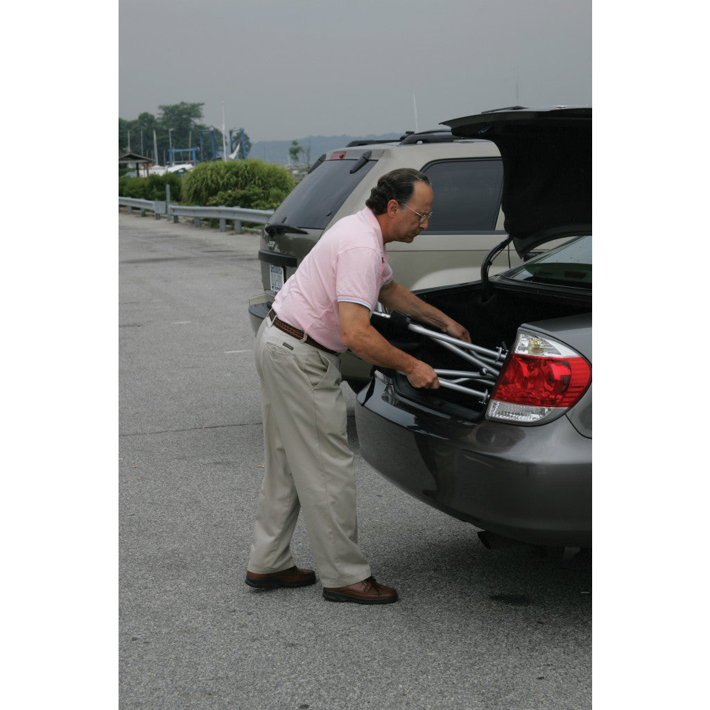 Deluxe Fly-Weight Aluminum Transport Chair with Removable Casters - BeHope