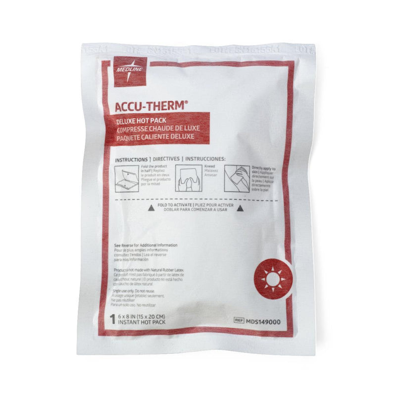 Medline Deluxe Instant Hot Pack With Gentle Cover 6" x 8"