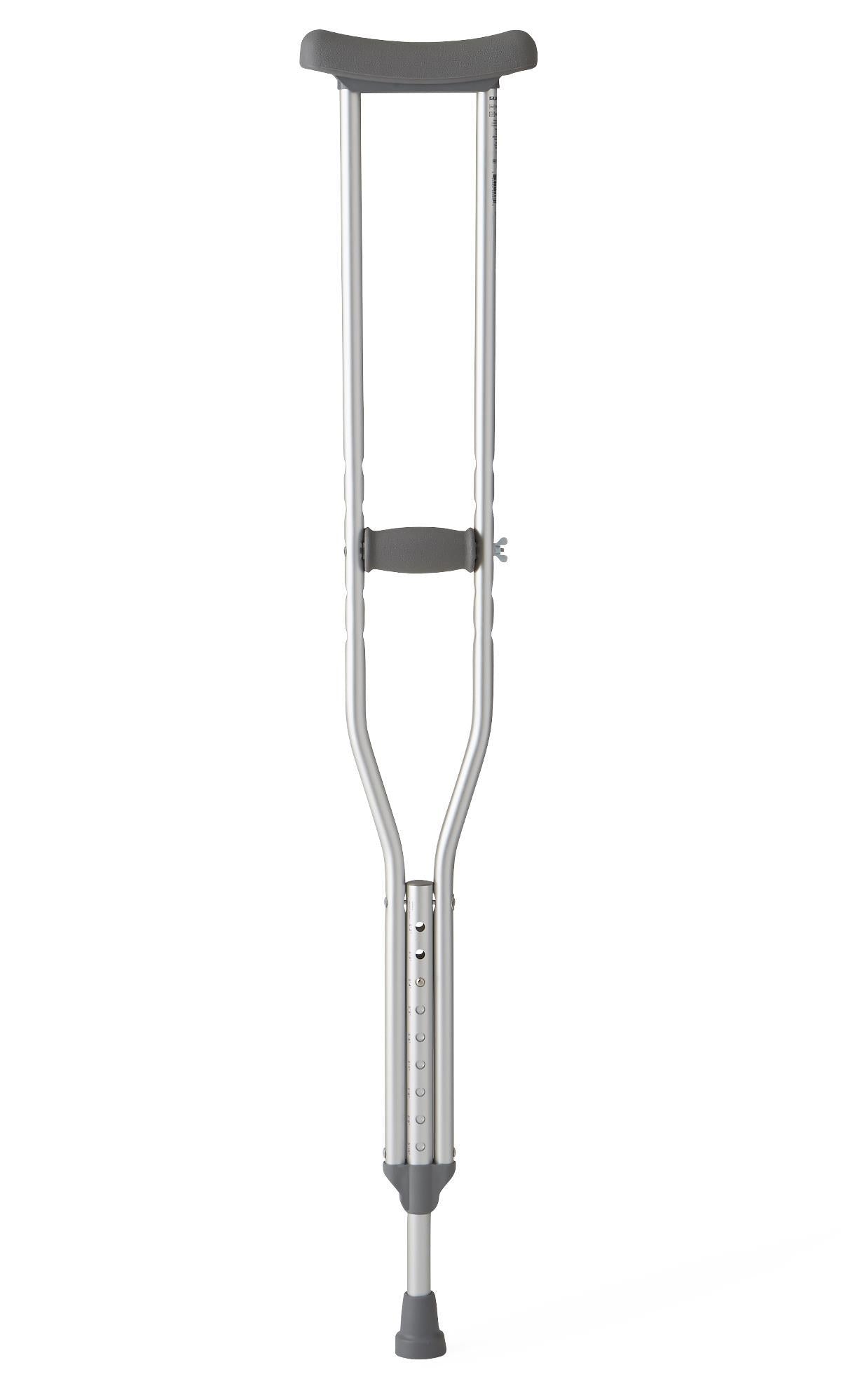 Medline Aluminum Push-button Adjustable Crutch