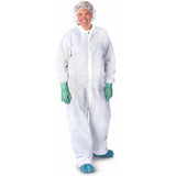 Coverall Heavy Weight Spunbond Material With Elastic Wrists And Straight Ankle Xx-large White Case/25 Each - BeHope