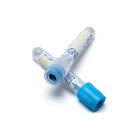 Vacutainer Plus Citrate Tube 13mmx75mm 1.8ml Light Blue Closure Cap Sterile Box/100 Each - Behope