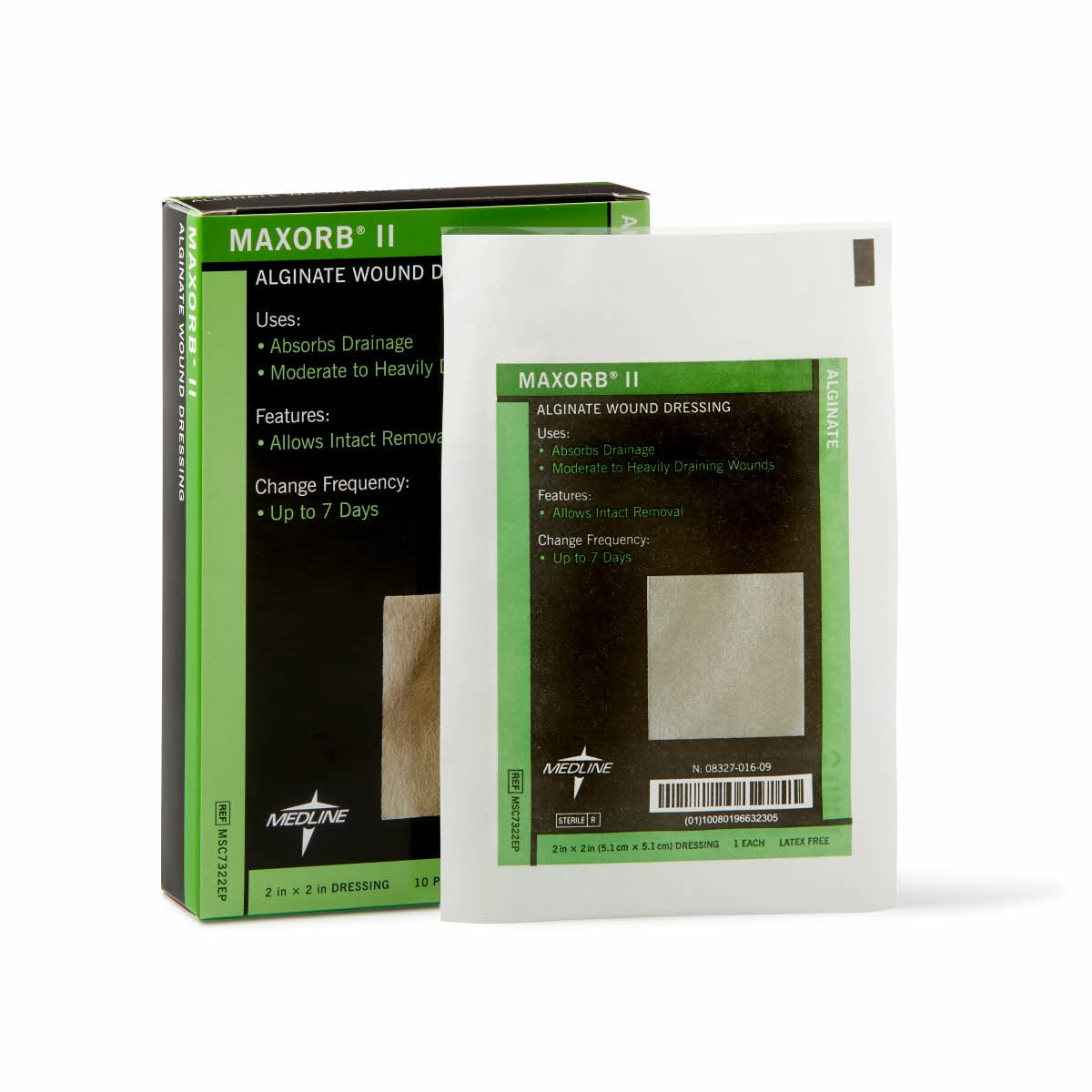 Maxorb Ii Ag+ Silver Alginate Dressing 5.1cm X 5.1cm Box/10 Each – BeHope