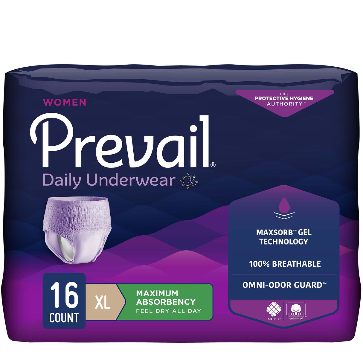 Prevail Protective Underwear For Woman Xl 48"-64" Case/64 Each - Behope
