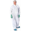 Coverall Heavy Weight Spunbond Material With Elastic Wrists And Straight Ankle Large White Case/25 Each - BeHope