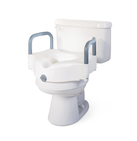 Medline Raised Locking Toilet Seat 5" Raised 400 lb. Capacity