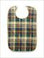 Feeding Bib With Velcro Closure 21" X 33" Plaid Cloth Facing - BeHope