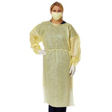 Medline QuickComply AAMI Level-2 Multi-Layer SMS Medium-Weight Isolation Gown, Over-the-Head - BeHope