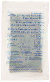 AloeTouch Sterile 12" Powder-Free Nitrile Exam Gloves Extended Cuff Green