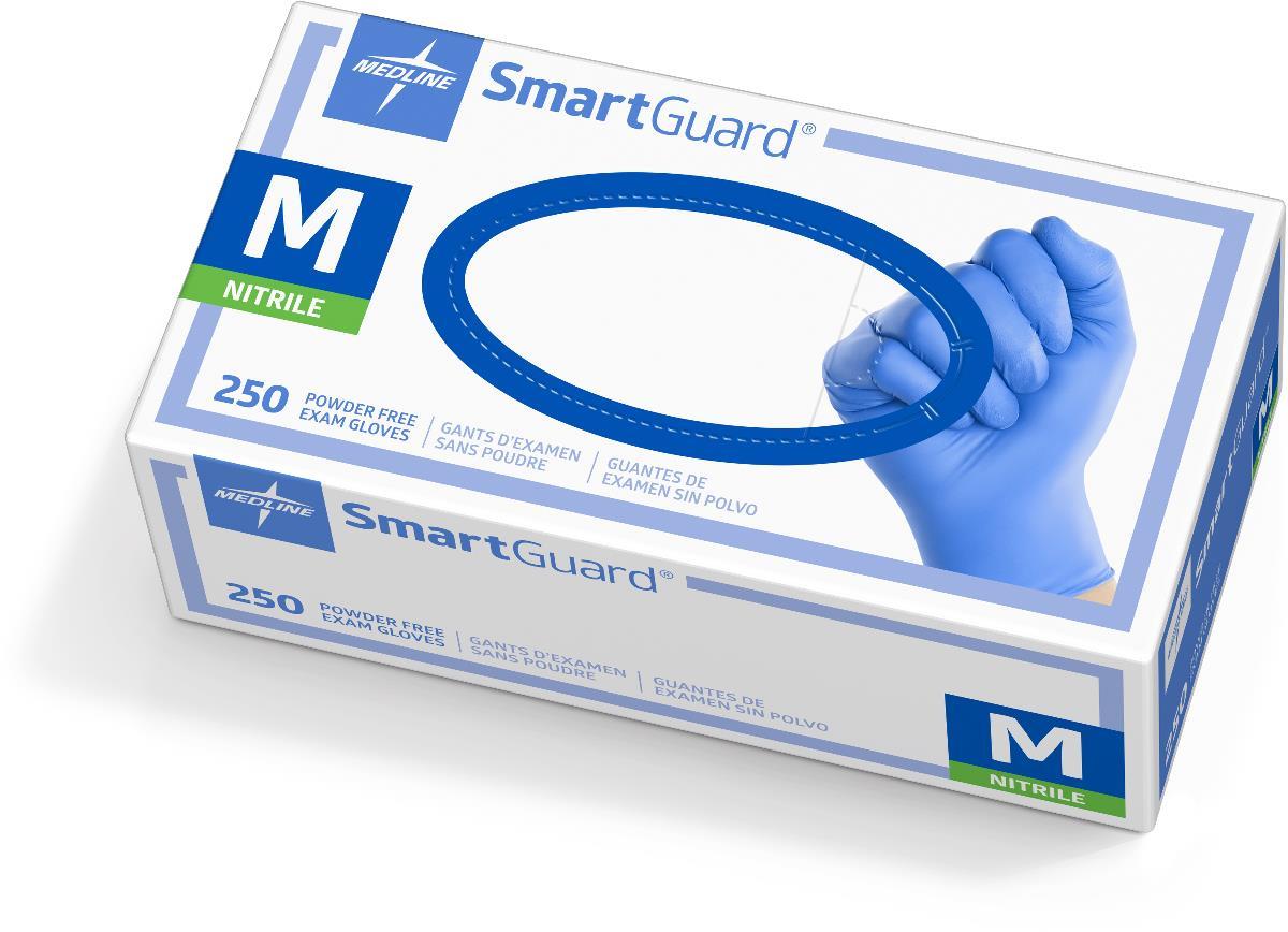 SmartGuard Nitrile Exam Gloves Blue Powder-free