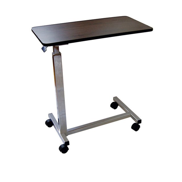 Overbed Table Walnut Chrome Base Each - BeHope
