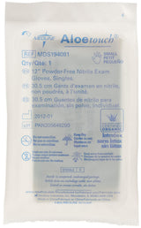AloeTouch Sterile 12" Powder-Free Nitrile Exam Gloves Extended Cuff Green