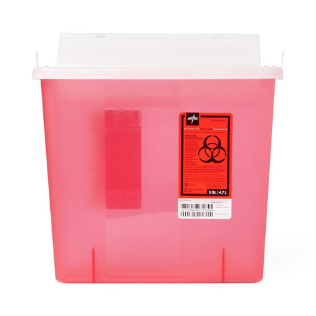 Sharps Container 5qt Wall Mount Red Case/20