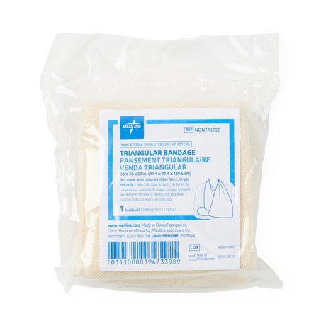 Medline Nonsterile Triangular Bandage With Safety Pins 36" x 36" x 51"