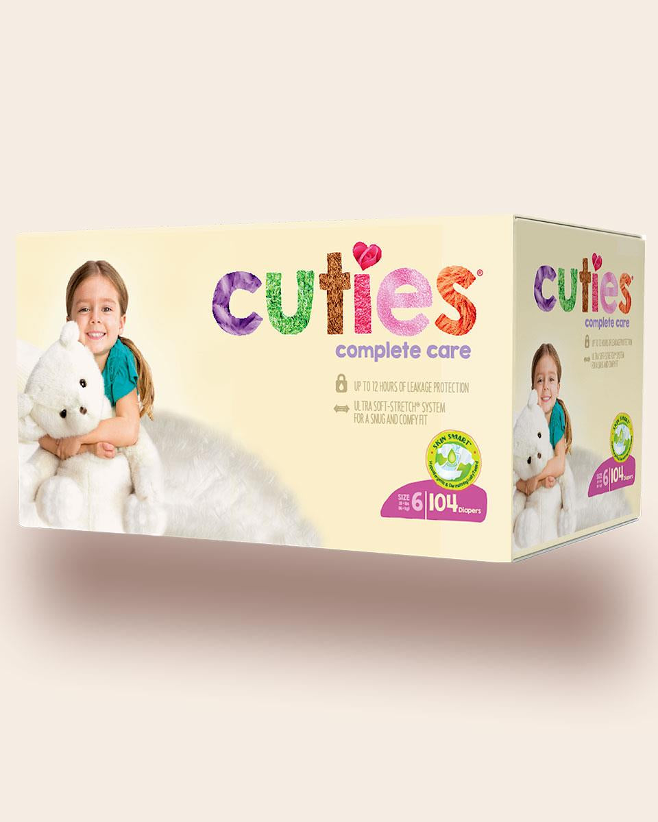 Cuties Baby Diaper 35+ Lbs Size 6 Case/92 Each - Behope