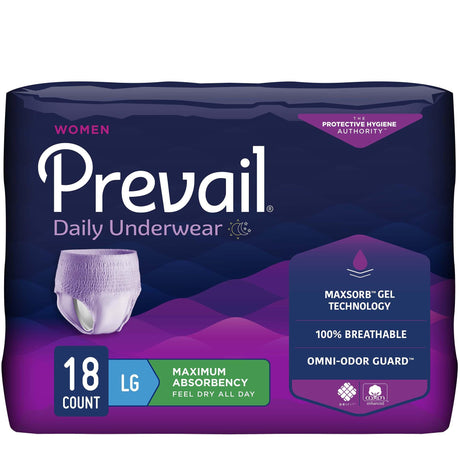 Prevail Protective Underwear For Woman Large 38"-50" Case/72 Each - Behope