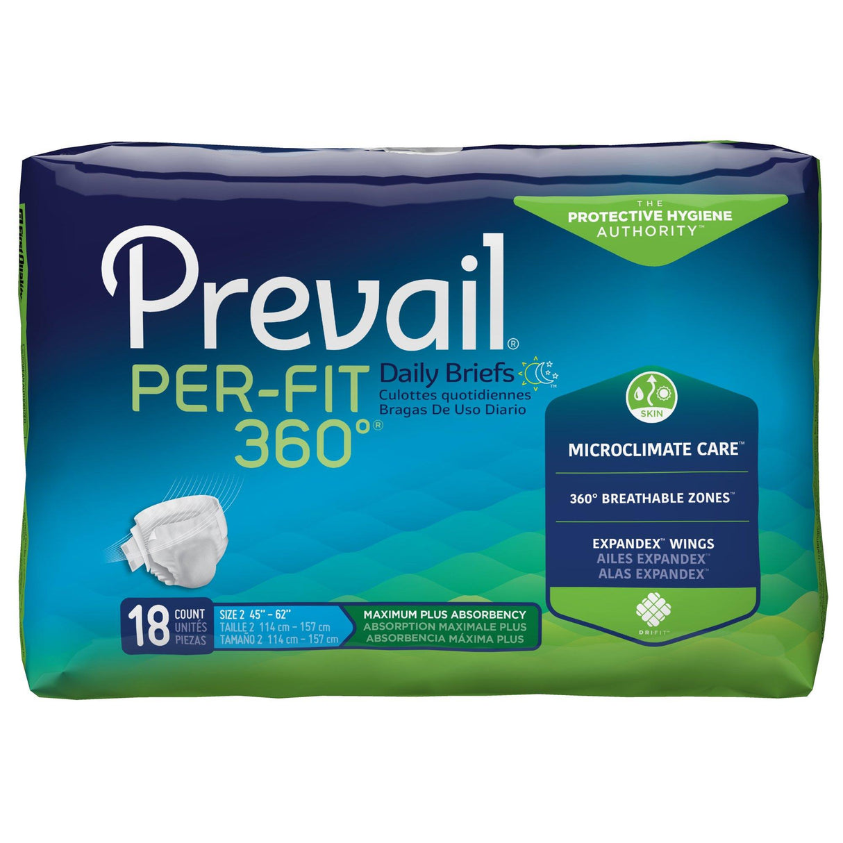Prevail Per-fit 360 Brief 45"-62" Large Case/72 Each - Behope