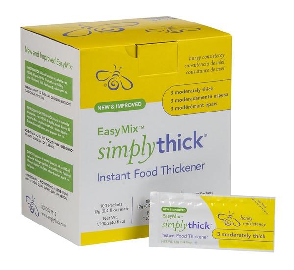 Simply Thick Easy Mix Liquid Thickener Honey Consistency 12g Package Case/100 Pkg - Behope