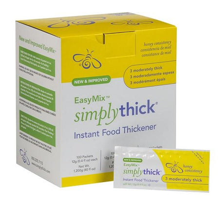 Simply Thick Easy Mix Liquid Thickener Honey Consistency 12g Package Case/100 Pkg - Behope