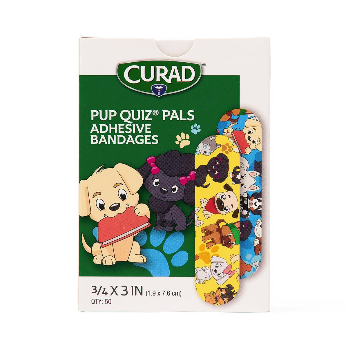 CURAD Pup Quiz Pals Adhesive Bandages