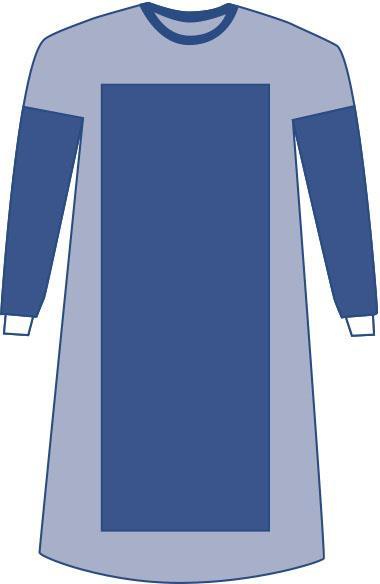 Sterile Poly-Reinforced Eclipse Surgical Gowns with Set-In Sleeves Level 4