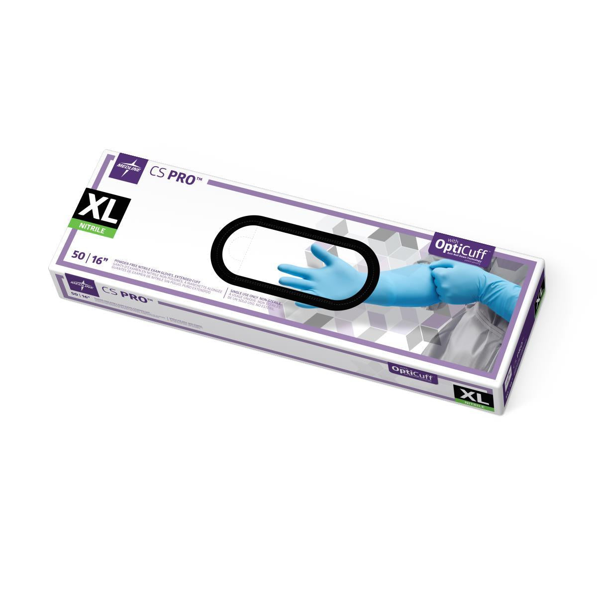 CS Pro Powder-free Nitrile Exam Glove Extended Cuff 16"